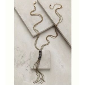New Anthropologie Gold and Black Necklace